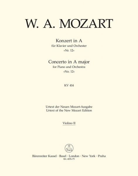 Konzert A-Dur Nr.12 KV414 für Klavier und Orchester