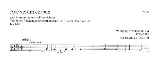 Ave verum corpus KV618 für Chor, Streicher und Orgel