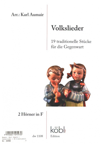 Volkslieder für 2 Hörner (+Text)