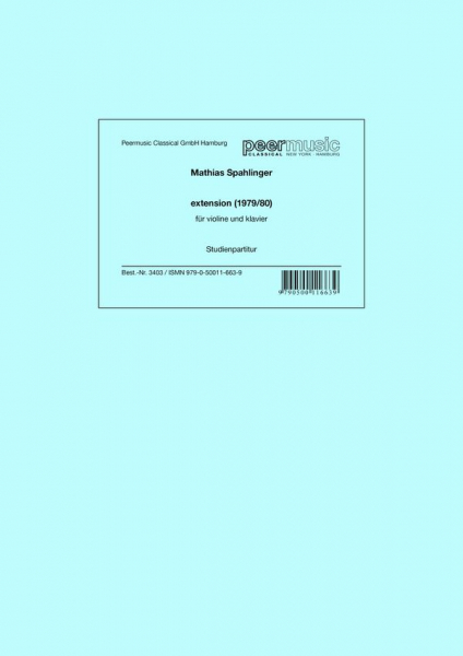extension (1979/80) für Violine und Klavier