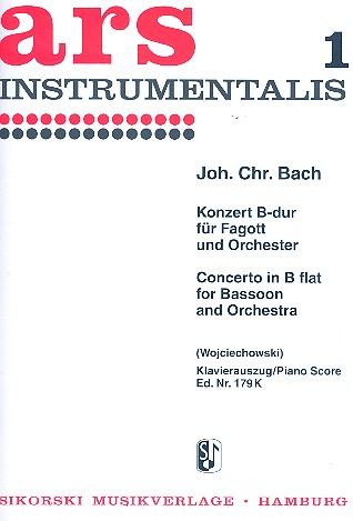 Konzert B-Dur für Fagott und Orchester Klavierauszug