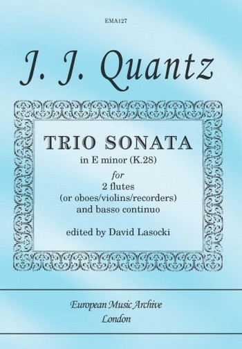 Trio Sonata e minor K28 for 2 flutes (oboes / violins / recorders) and Bc
