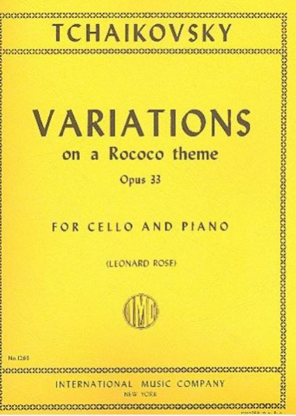 Variations on a Rococo Theme op.33 for cello and piano