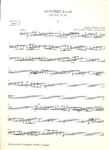 Konzert d-Moll nach BWV35 und BWV156 für Oboe (Orgel) und Streichorchester