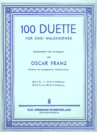 100 Duette Band 1 (Nr.1-53) für 2 Waldhörner