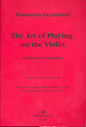 The Art of Playing on the Violin Ausgabe deutsch