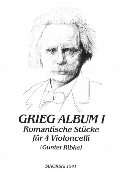 Grieg-Album Band 1 romantische Stücke für 4 Violoncelli, Stimmen