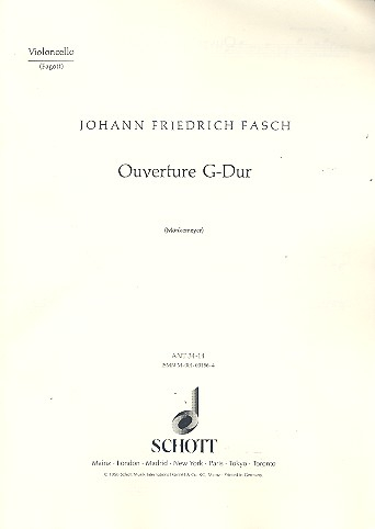 Ouvertüre G-Dur für Streichorchester, 2 Oboen und Fagott ad libitum
