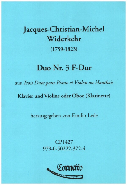 Duo F-Dur Nr.3 für Oboe (Klarinette/Violine) und Klavier