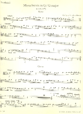 Missa brevis G-Dur KV49 für Soli, gem Chor und Orchester