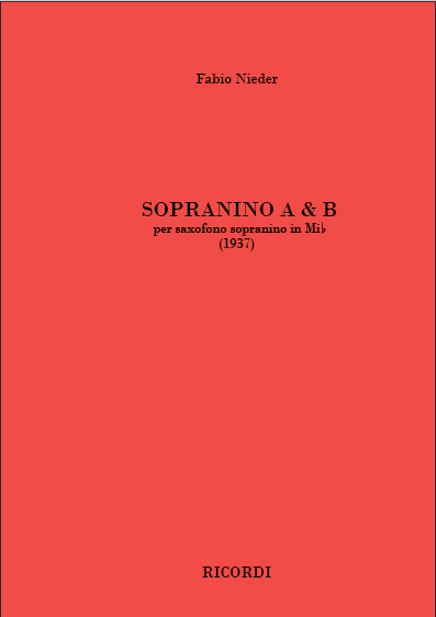 Sopranino A &amp; B (1990) per saxofono sopranino in mib