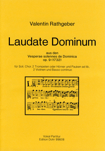 Laudate dominum op.9 für Soli, Chor, 2 Trompeten (Horn), Pauken ad lib.,