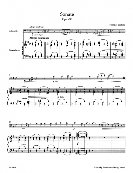 Sonate Sonate in e-moll, op. 38