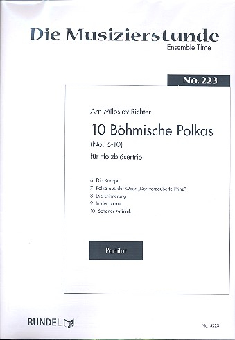 10 böhmische Polkas Band 2 (Nr.6-10) für 3 Holzbläser (variabel)