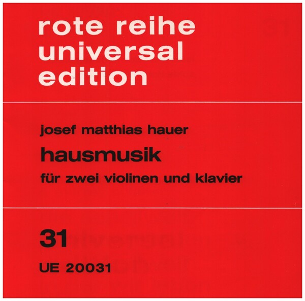 Hausmusik für 2 Violinen und Klavier