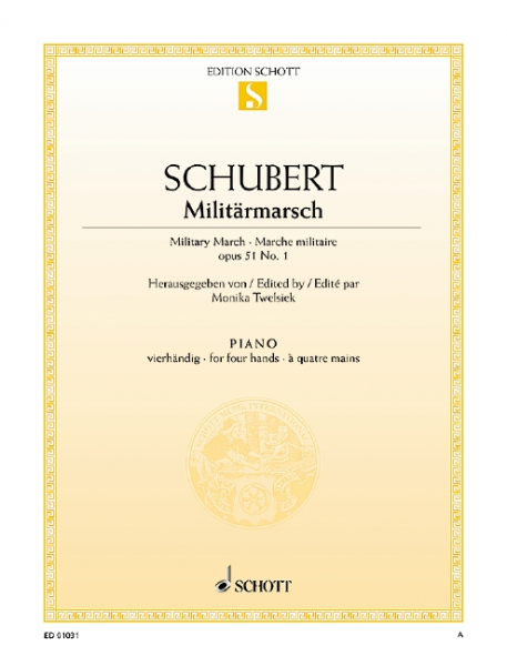 Militärmarsch op.51,1 für Klavier zu 4 Händen