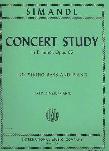 Konzert-Etüde e-Moll op.66 für Kontrabaß und Klavier