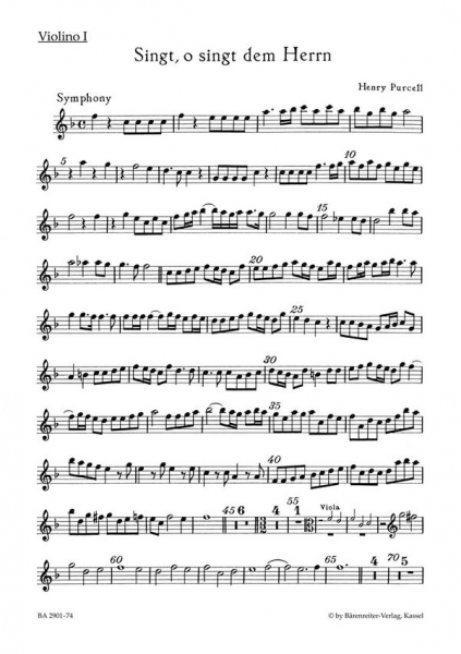 Singt o singt dem Herrn für gem Chor und Streicher