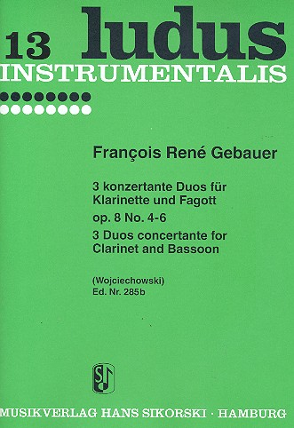 6 konzertante Duos op.8 Band 2 (Nr.4-6) für Klarinette und Fagott