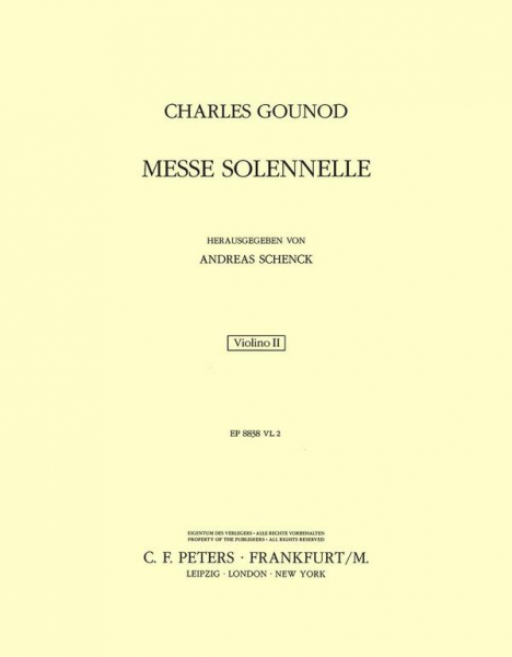 Messe solennelle G-Dur (Cäcilien-Messe) für Soli, gem Chor und Orchester