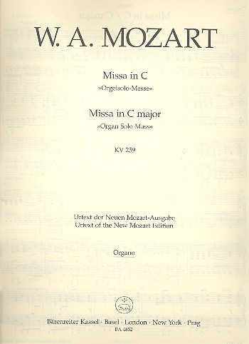 Missa C-Dur KV259 für Soli, Chor und Orchester