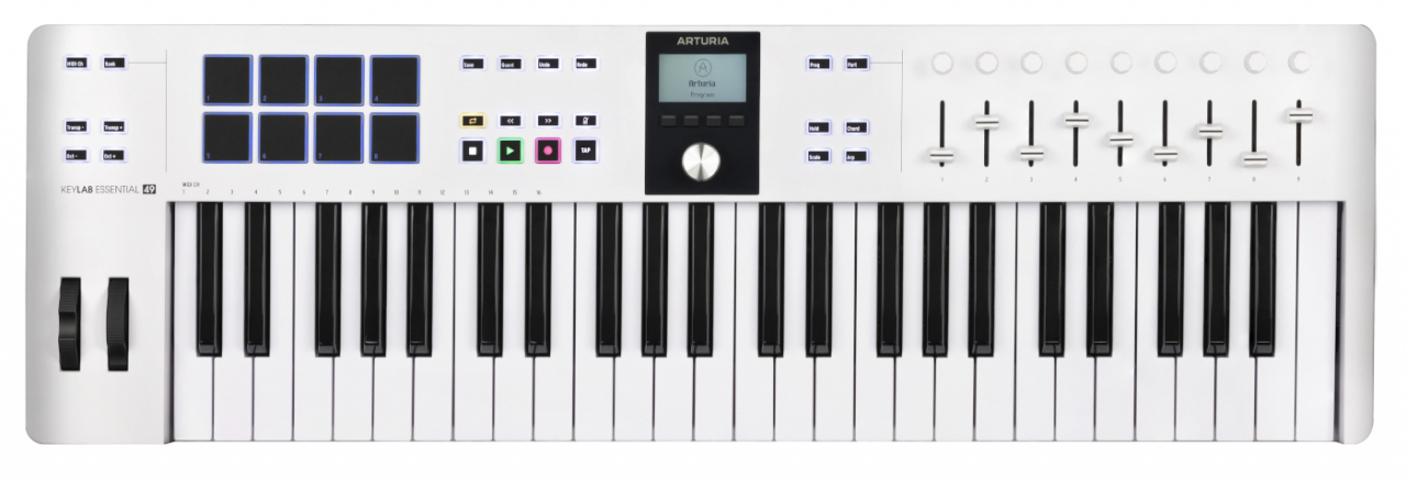 Arturia Keylab Essential 49 Mk3 White Midi Keyboard - Image 2