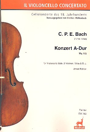 Konzert A-Dur Wq172 für Violoncello solo, 2 Violinen, Viola und Bc