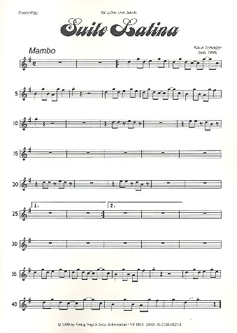 Suite Latina für Zupforchester (Blockflöte und Percussion ad lib)