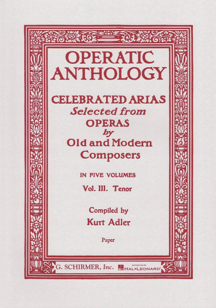 Operatic Anthology vol.3 for tenor and piano