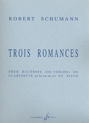 3 romances pour hautbois (vl, clar) et piano