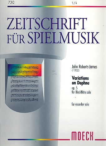 Variations on Daphne op.5 für Blockflöte (S/A)