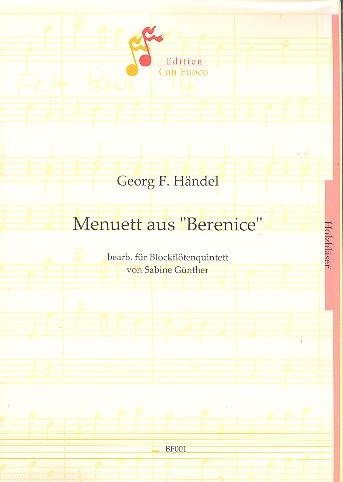 Menuett aus &quot;Berenice&quot; für Blockflötenensemble