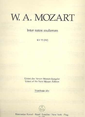 Inter natos mulierum KV72 (KV74f) für gem Chor und Orchester
