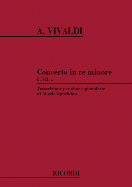 Konzert d-Moll RV454 für Oboe und Streichorchester für Oboe und Klavier