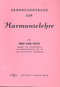 Ergänzungsbuch zur Harmonielehre