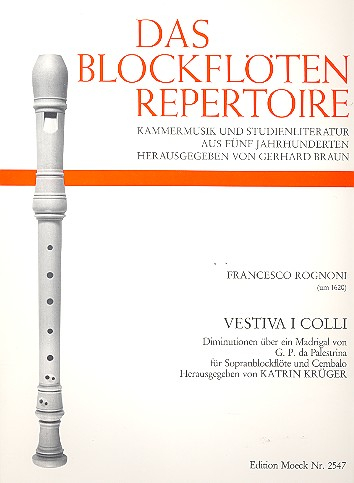 Vestiva i colli für Sopranblockflöte und Cembalo
