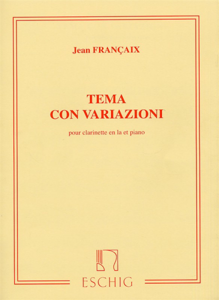 Tema con variazioni pour clarinette en la et piano