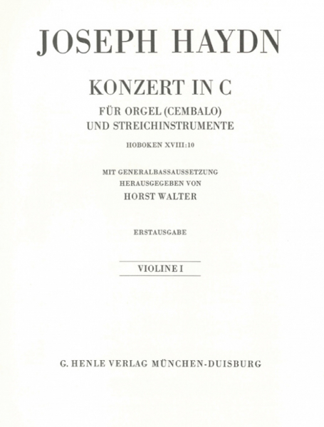 Konzert C-Dur Hob.XVIII:10 für Orgel und Streicher