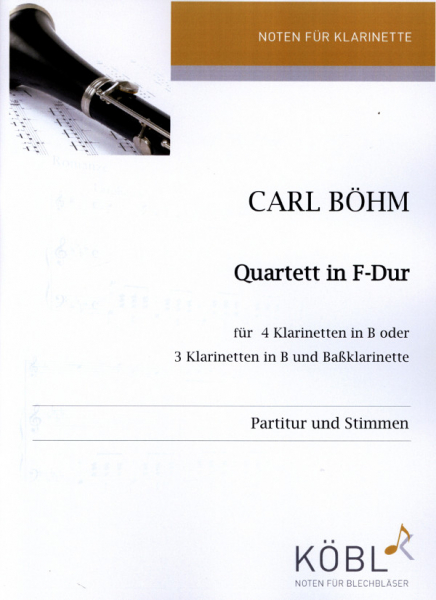 Quartett F-Dur für 4 Klarinetten (3 Klarinetten und Bassklarinette)