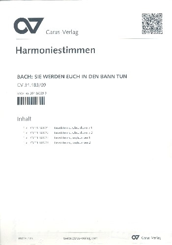Sie werden euch in den Bann tun Kantate Nr.183 BWV183