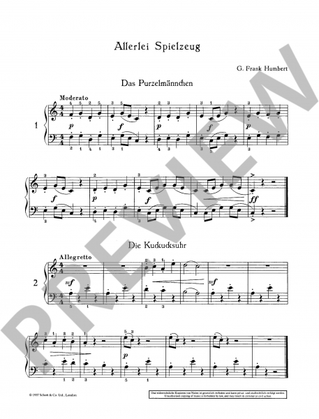 Spielbuch für Klavier Allerlei Spielzeug