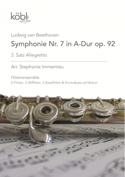 Sinfonie A-Dur Nr.7 op.92 - 2. Satz für Flöten-Ensemble (10 Spieler) (Kontrabass ad lib)
