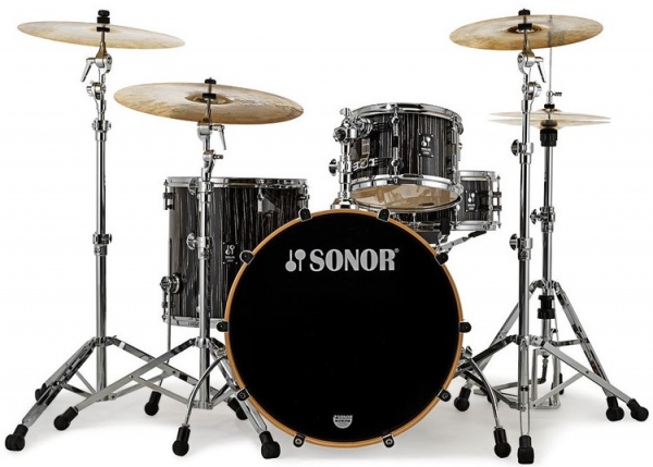 Drumset Sonor ProLite PL 322 Shell Set - Ebony White Stripes