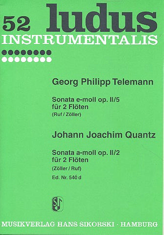 Sonate e-Moll op.2,5 (Telemann) und Sonate a-Moll op.2,2 (Quantz)