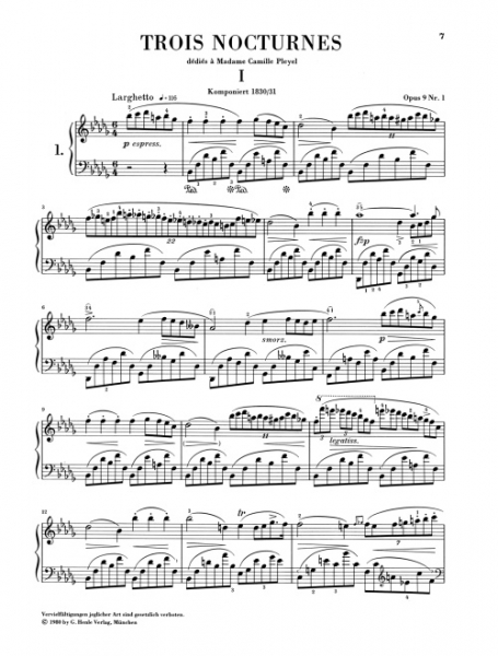 Sammelband für Klavier Nocturnes