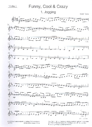 Funny cool & crazy für Streicher-Ensemble (Klavier, Gitarre und Percussion ad lib)