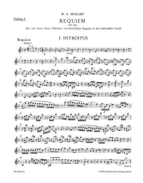 Requiem KV626 für Soli, Chor und Orchester