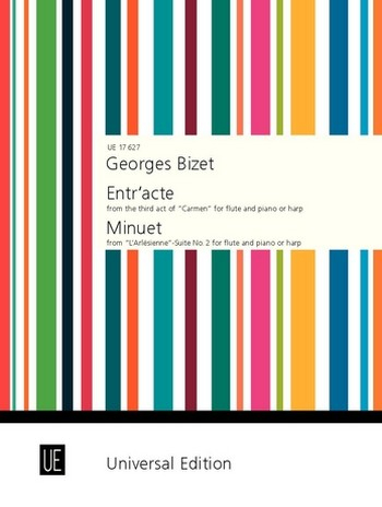 Entr&#039;acte from the third Act of Carmen for flute and piano or harp