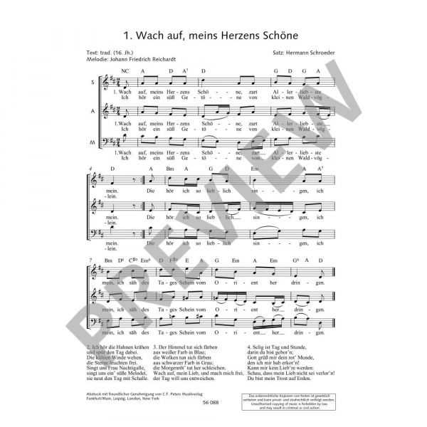 Chorpartitur Chor zu dritt Band 4 - Kein schöner Land