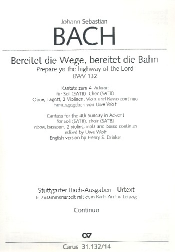 Bereitet die Wege bereitet die Bahn Kantate Nr.132 BWV132